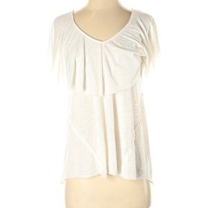 Lucky Brand Sheer Top with Ruffle